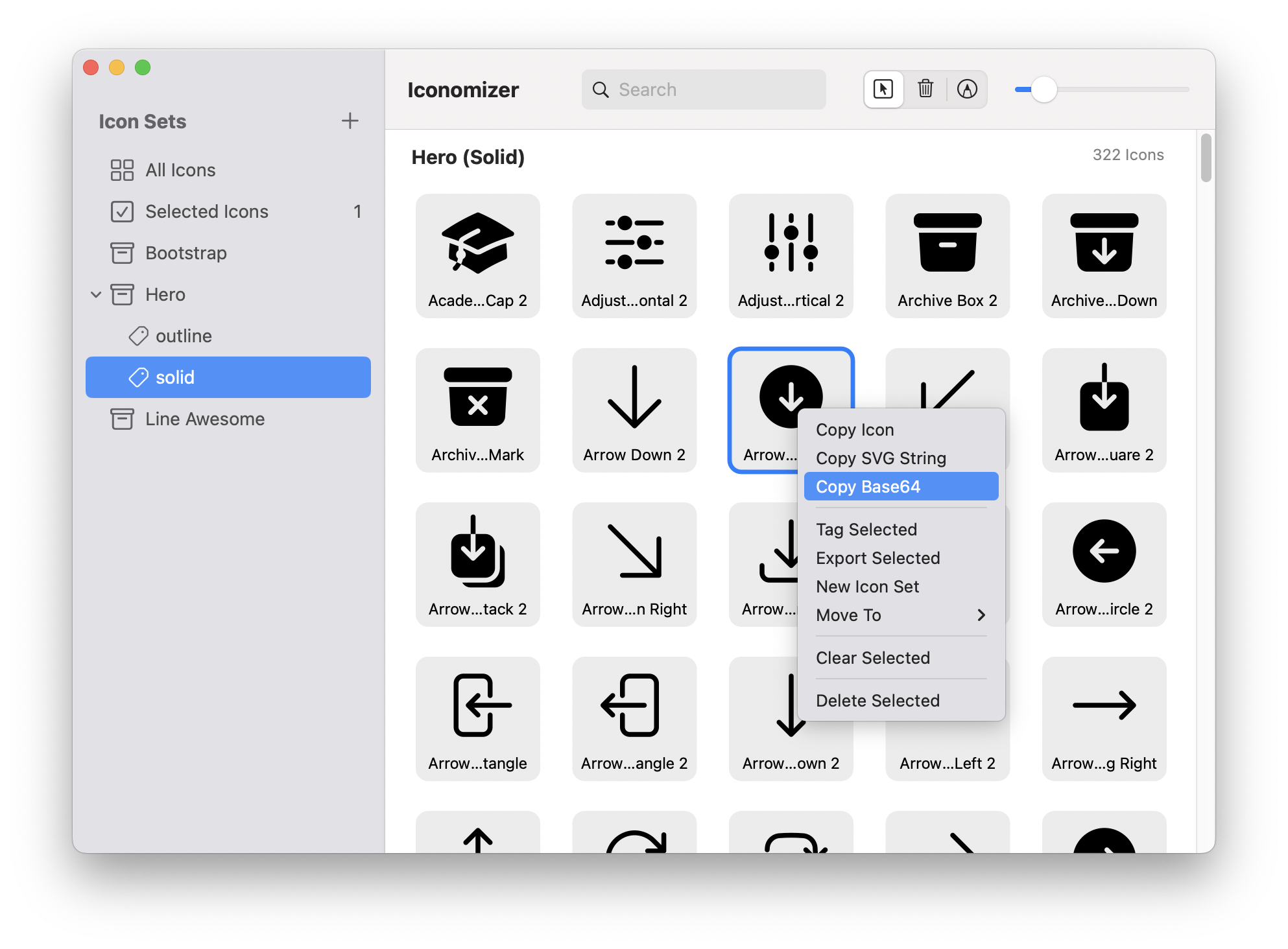 Iconomizer export individual