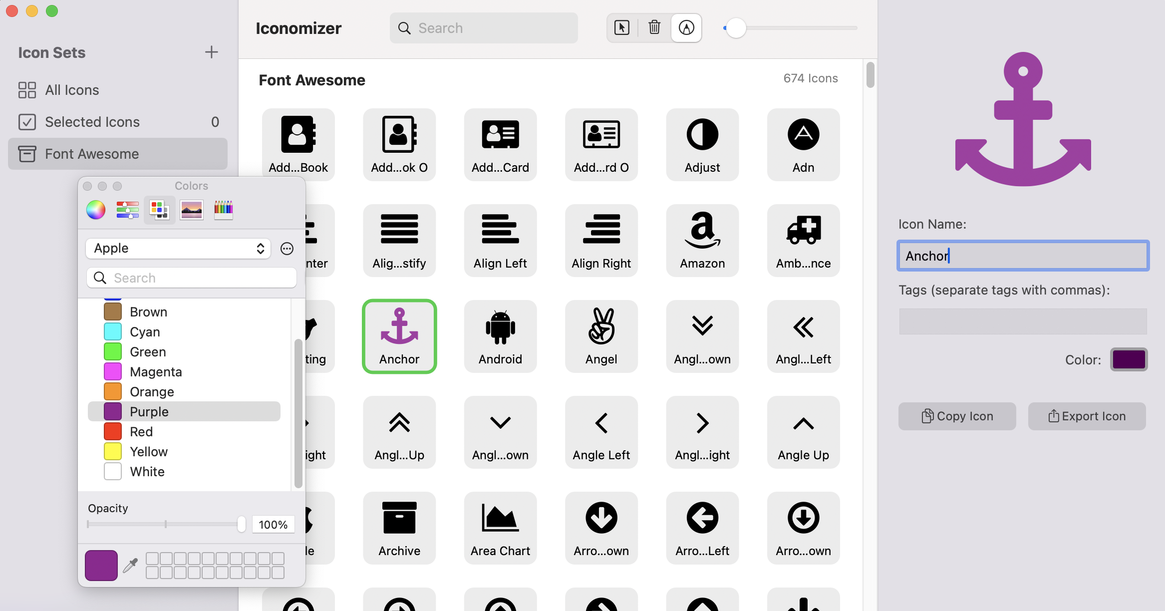 Iconomizer edit interface